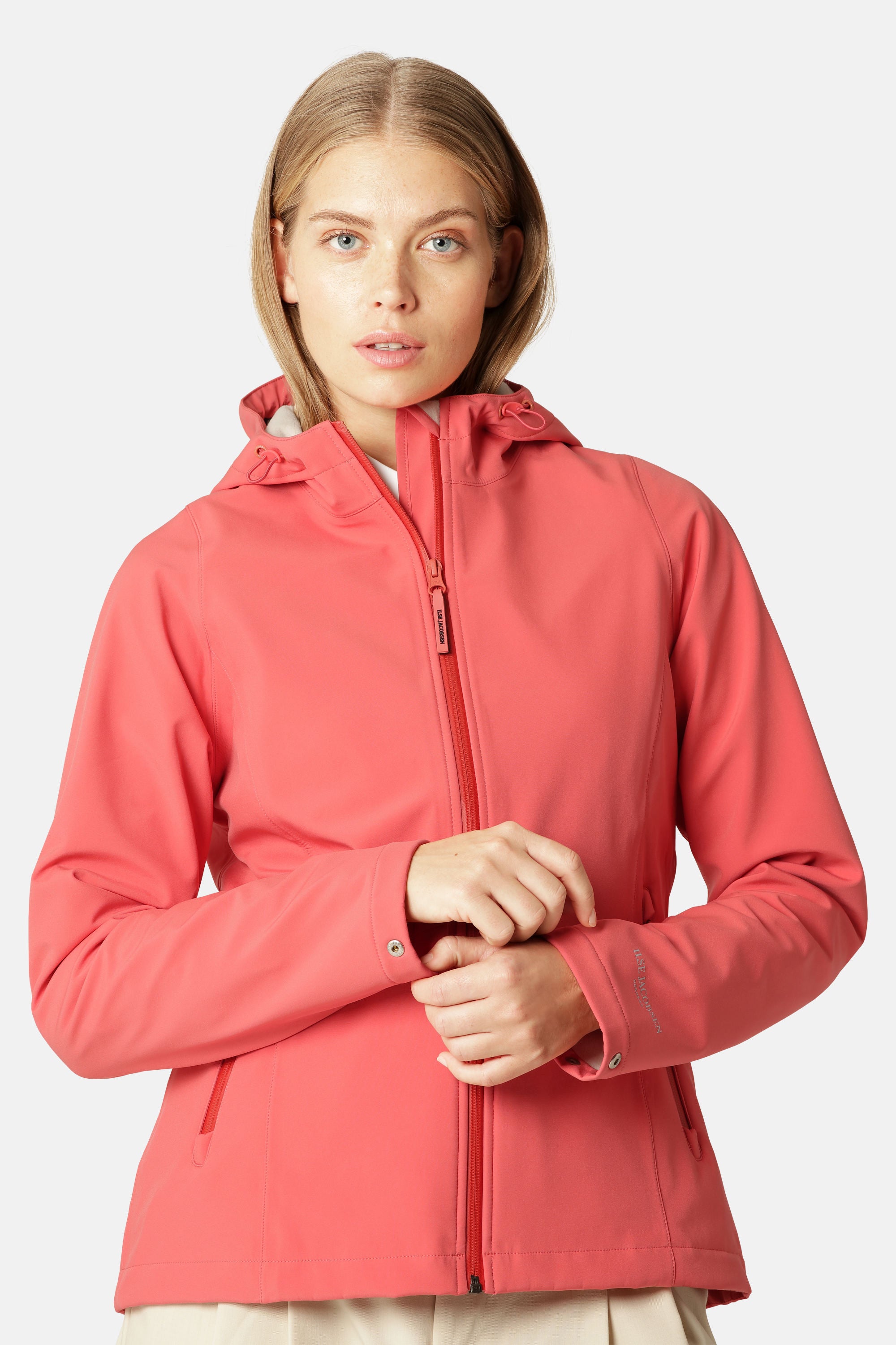 Kort Softshell Regnjacka - Spiced Coral